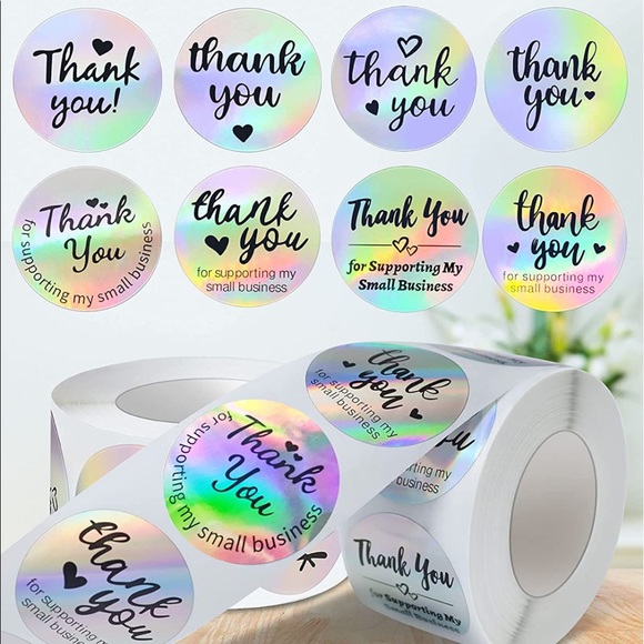 NEW Posh Package "Thank you!" Gift Wrap Shipping Supplies Set ~ Blue Rose 25x5 - Picture 6 of 15